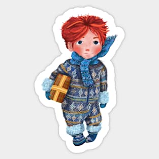 Winter Boy Sticker